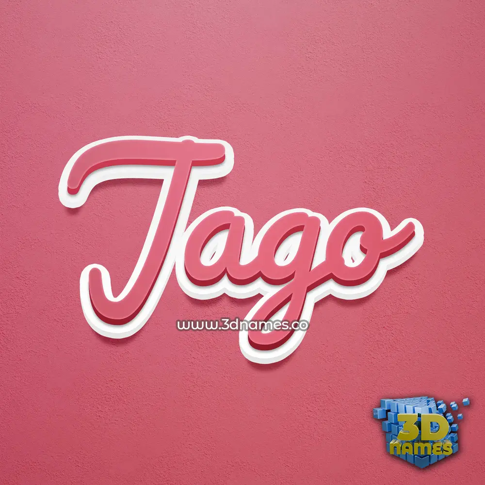 jago in Red Scribble style - 3D name wallpaper