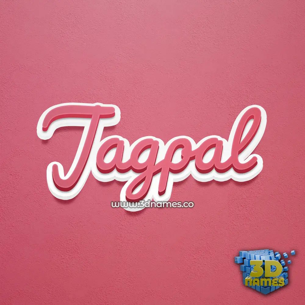 jagpal in Red Scribble style - 3D name wallpaper