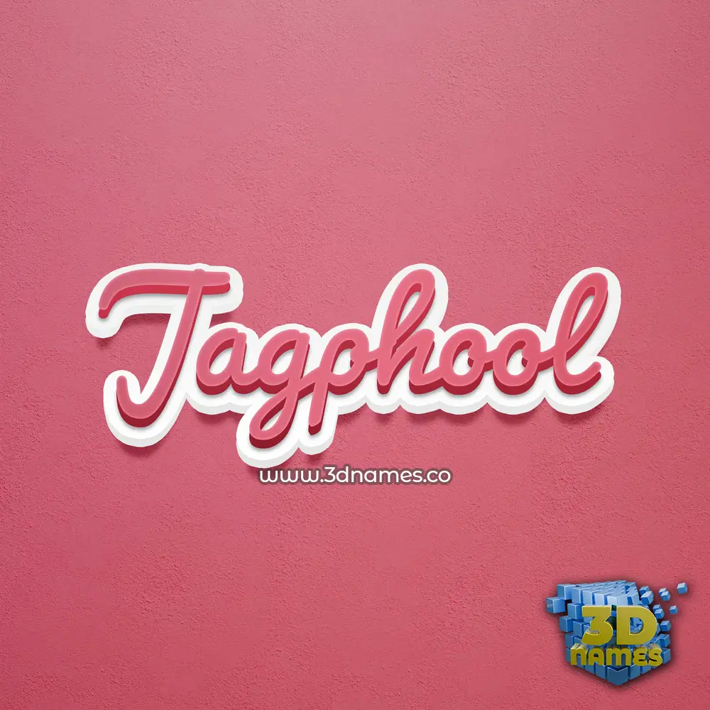 jagphool in Red Scribble style - 3D name wallpaper
