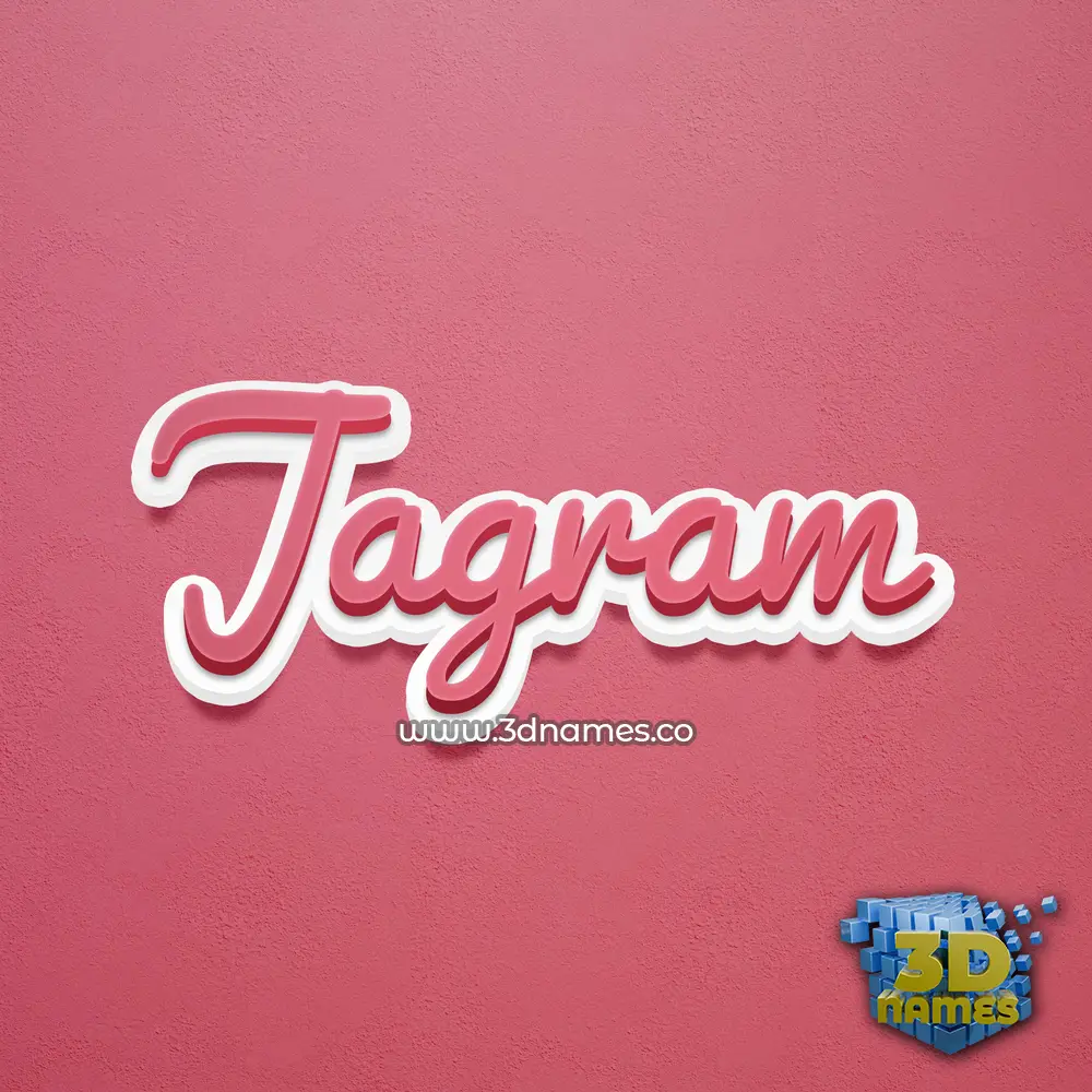 jagram in Red Scribble style - 3D name wallpaper
