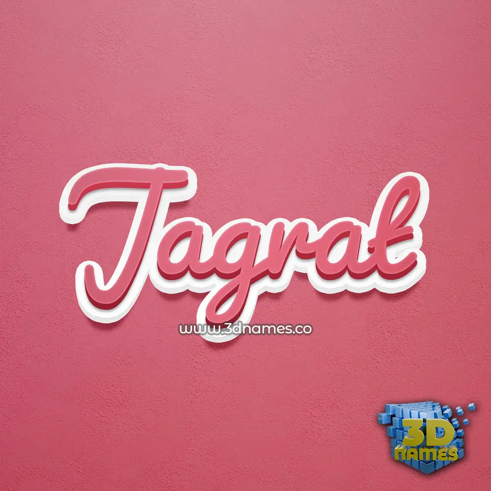 jagrat in Red Scribble style - 3D name wallpaper