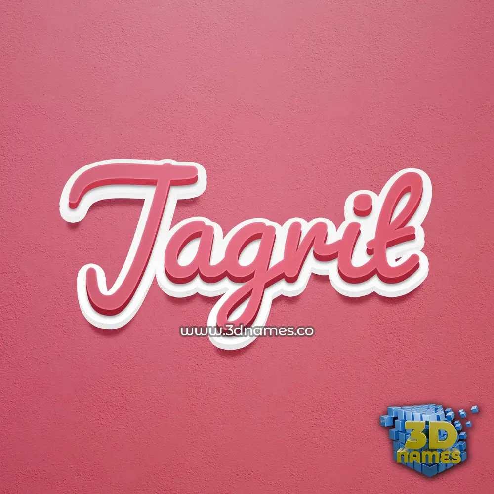 jagrit in Red Scribble style - 3D name wallpaper