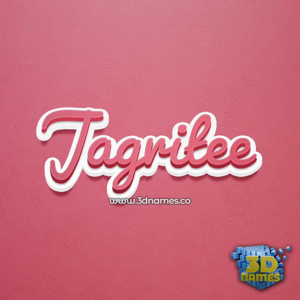 jagritee in Red Scribble style - 3D name wallpaper
