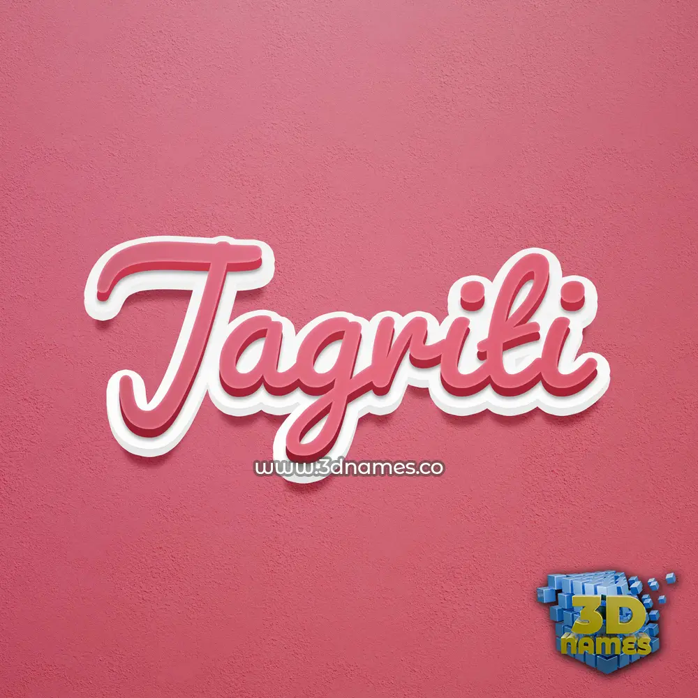 jagriti in Red Scribble style - 3D name wallpaper