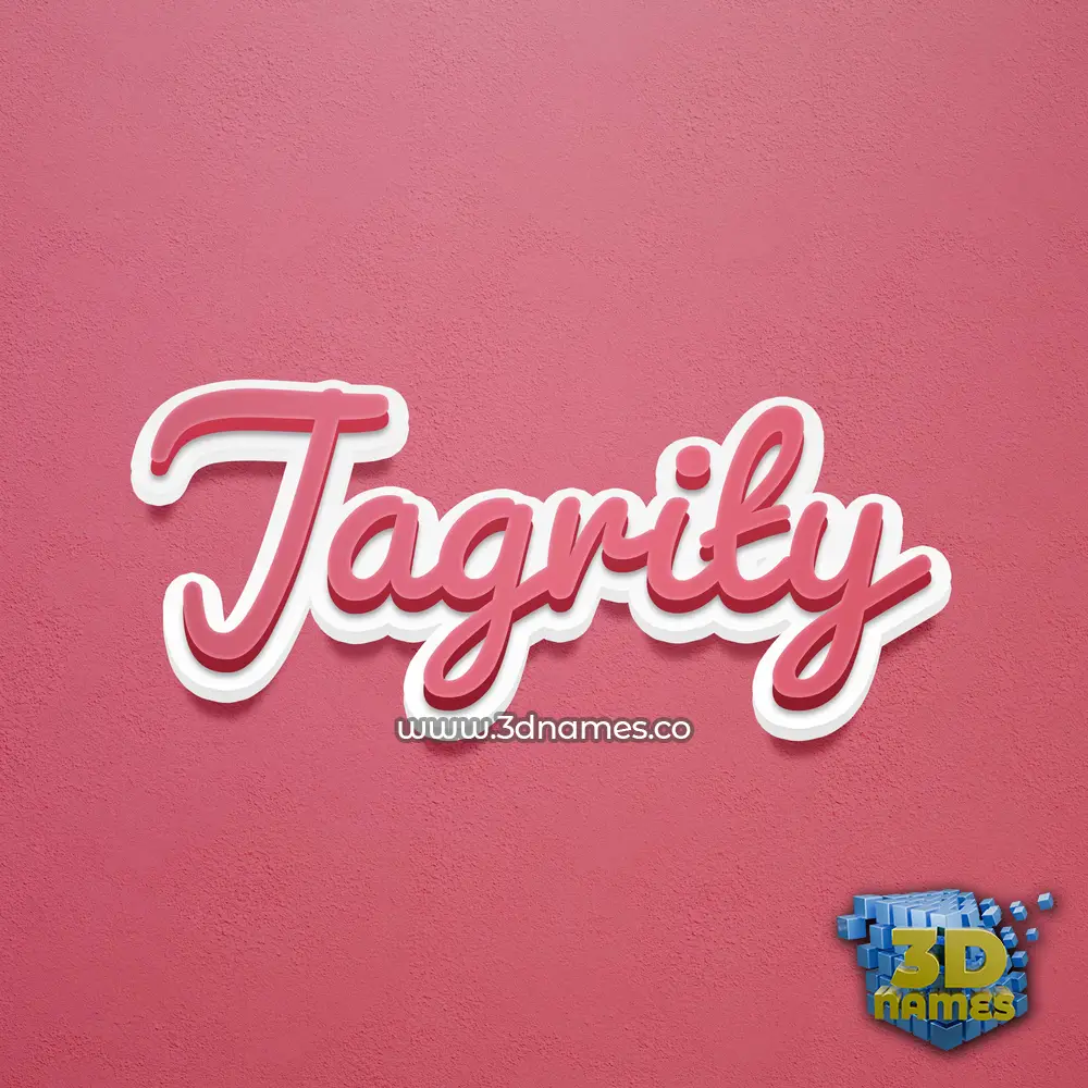 jagrity in Red Scribble style - 3D name wallpaper