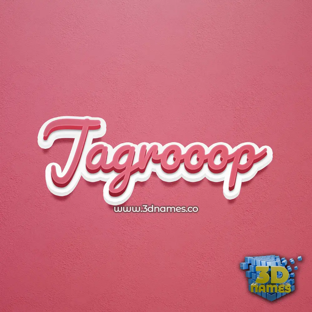 jagrooop in Red Scribble style - 3D name wallpaper