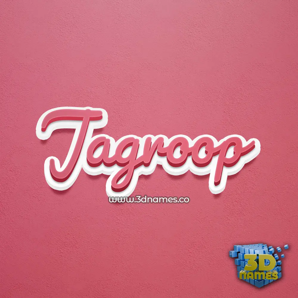 jagroop in Red Scribble style - 3D name wallpaper