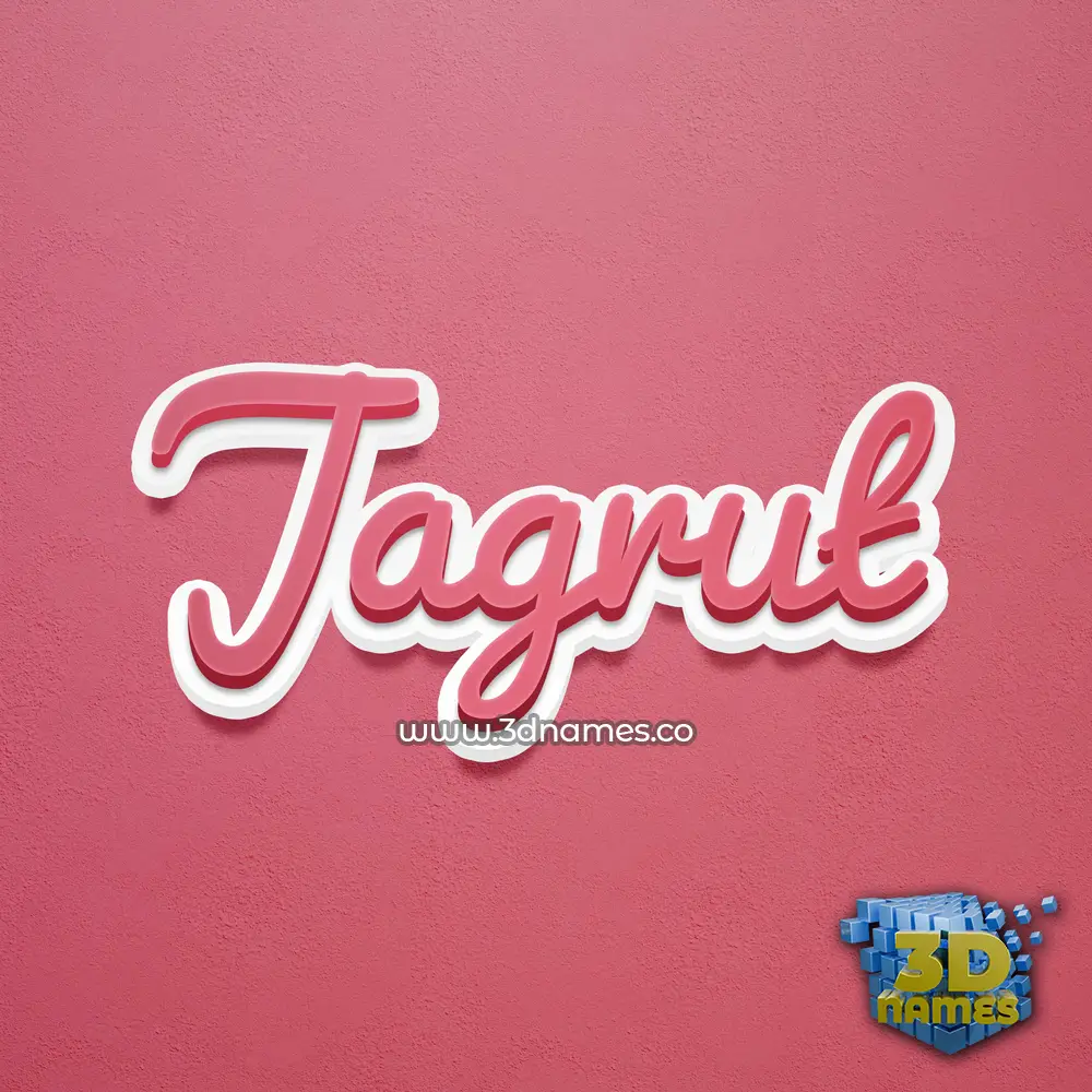 jagrut in Red Scribble style - 3D name wallpaper