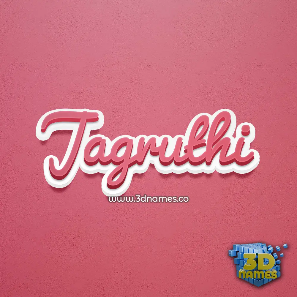 jagruthi in Red Scribble style - 3D name wallpaper