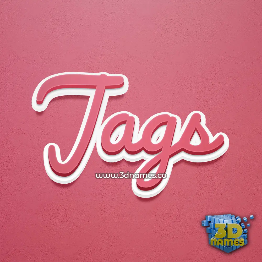 jags in Red Scribble style - 3D name wallpaper