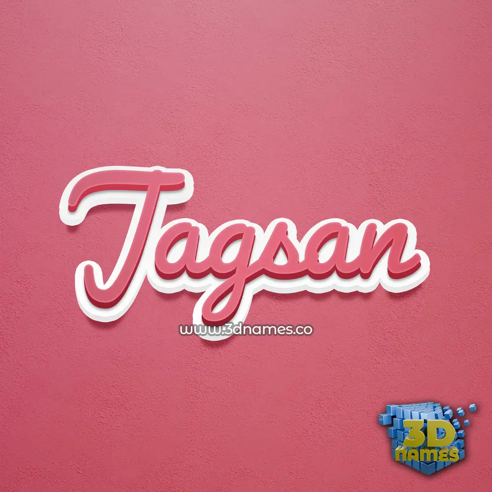 jagsan in Red Scribble style - 3D name wallpaper