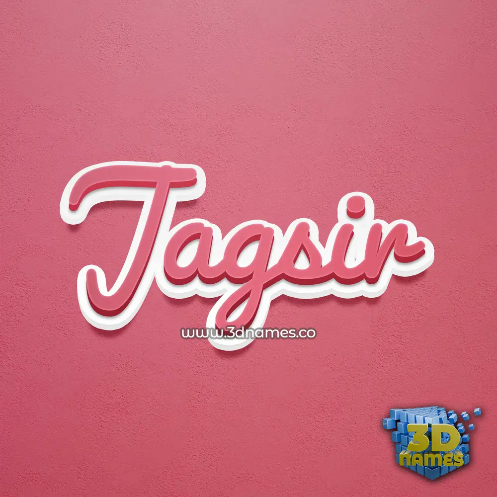 jagsir in Red Scribble style - 3D name wallpaper