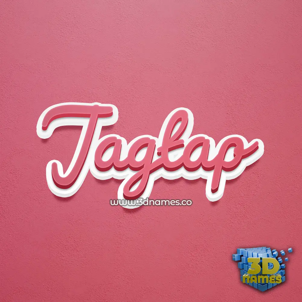 jagtap in Red Scribble style - 3D name wallpaper