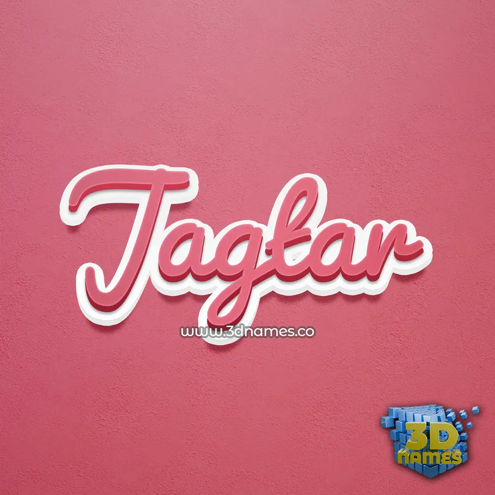 jagtar in Red Scribble style - 3D name wallpaper