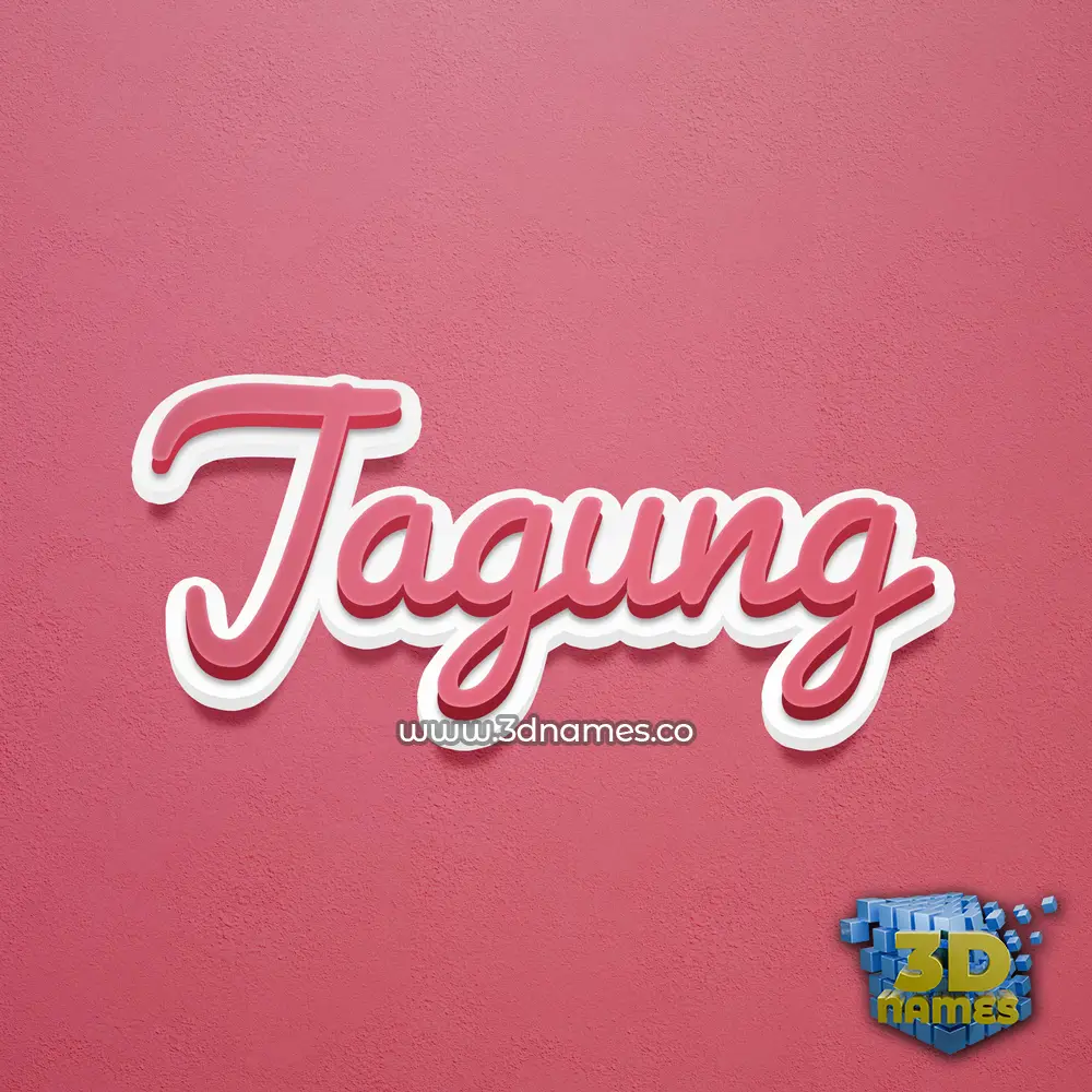jagung in Red Scribble style - 3D name wallpaper