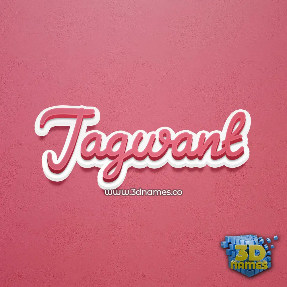 jagwant in Red Scribble style - 3D name wallpaper