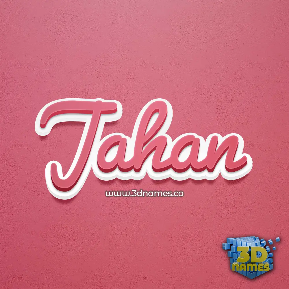 jahan in Red Scribble style - 3D name wallpaper