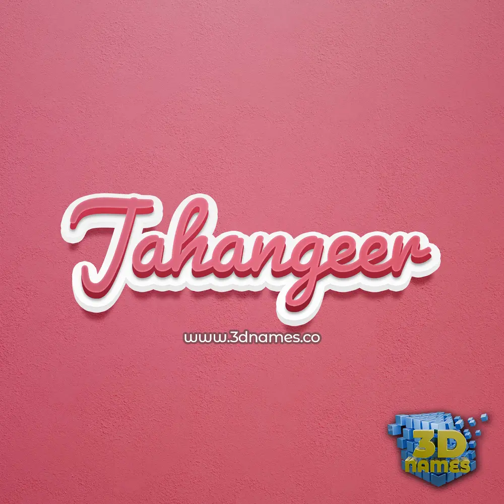 jahangeer in Red Scribble style - 3D name wallpaper