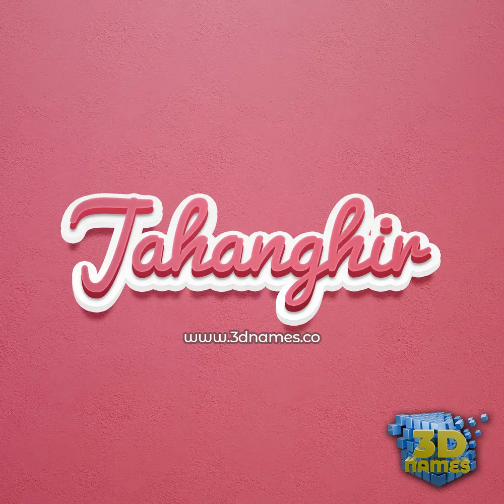 jahanghir in Red Scribble style - 3D name wallpaper
