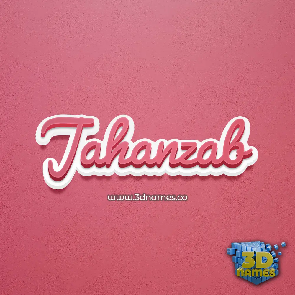 jahanzab in Red Scribble style - 3D name wallpaper