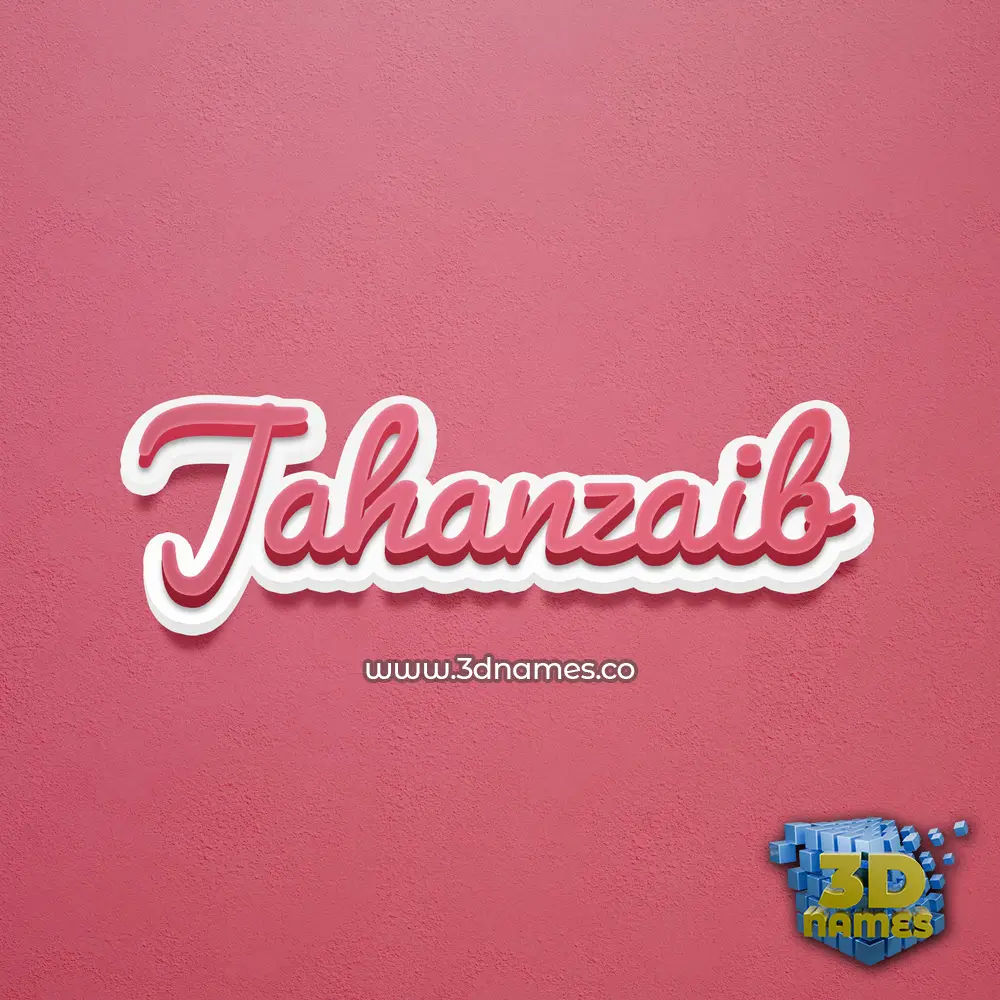 jahanzaib in Red Scribble style - 3D name wallpaper
