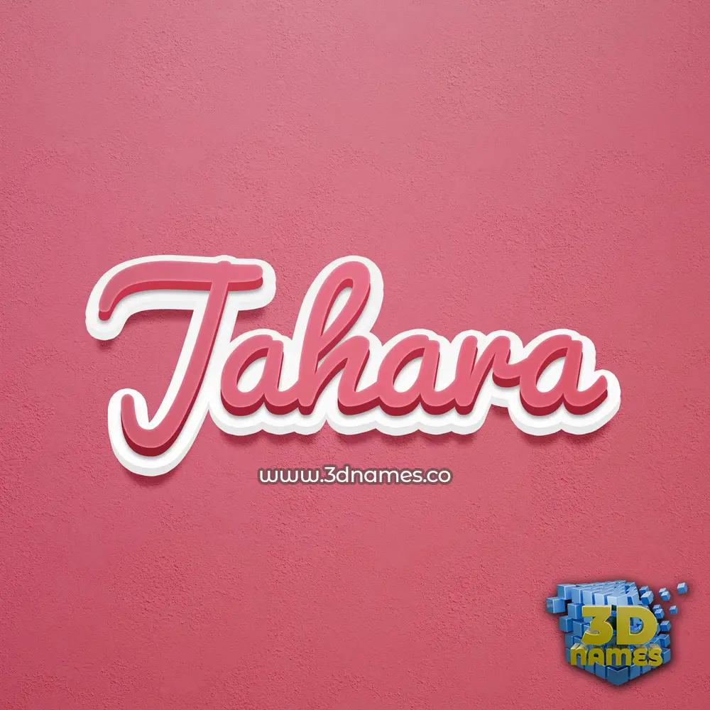 jahara in Red Scribble style - 3D name wallpaper