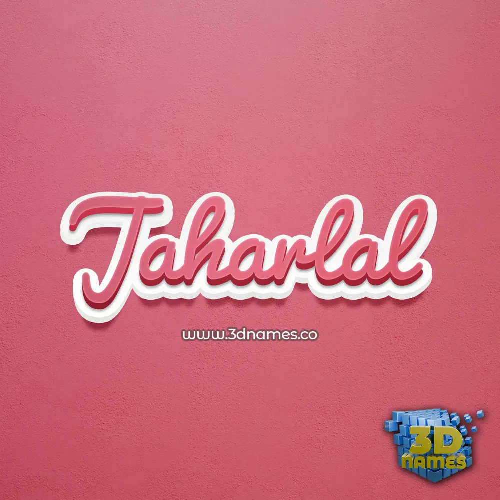 jaharlal in Red Scribble style - 3D name wallpaper