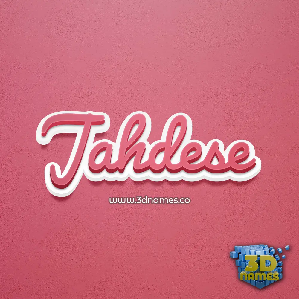 jahdese in Red Scribble style - 3D name wallpaper