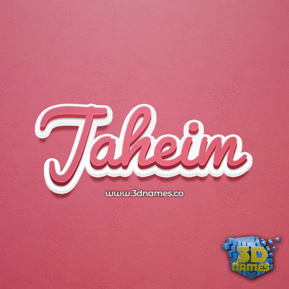 jaheim in Red Scribble style - 3D name wallpaper