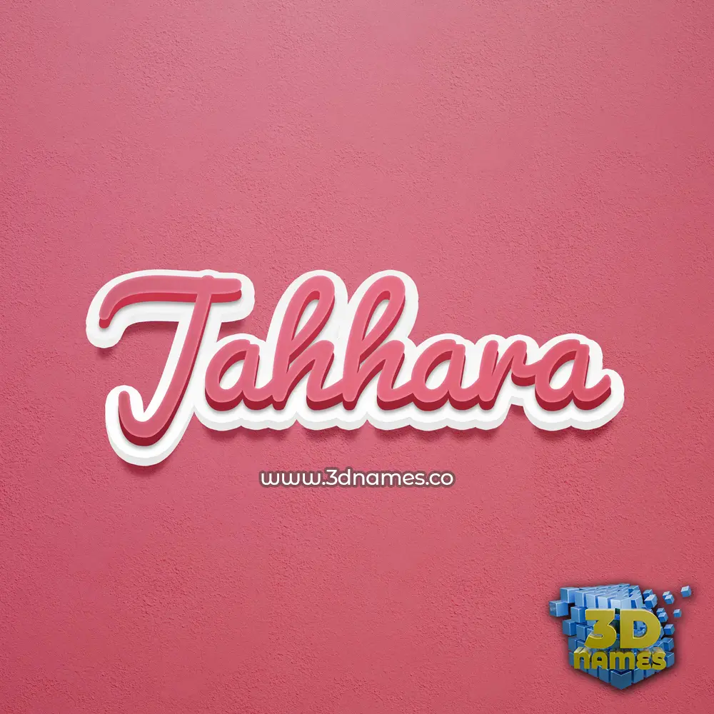 jahhara in Red Scribble style - 3D name wallpaper