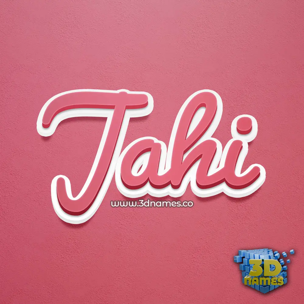jahi in Red Scribble style - 3D name wallpaper