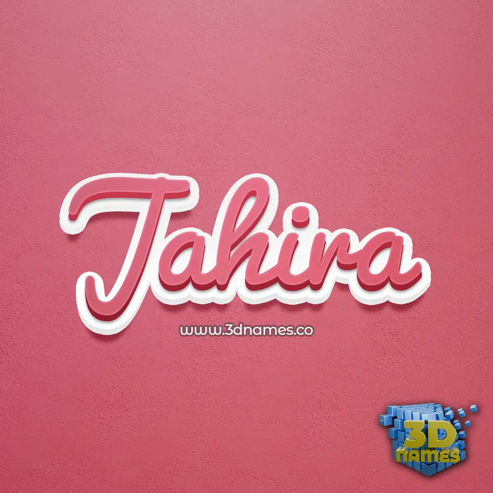 jahira in Red Scribble style - 3D name wallpaper