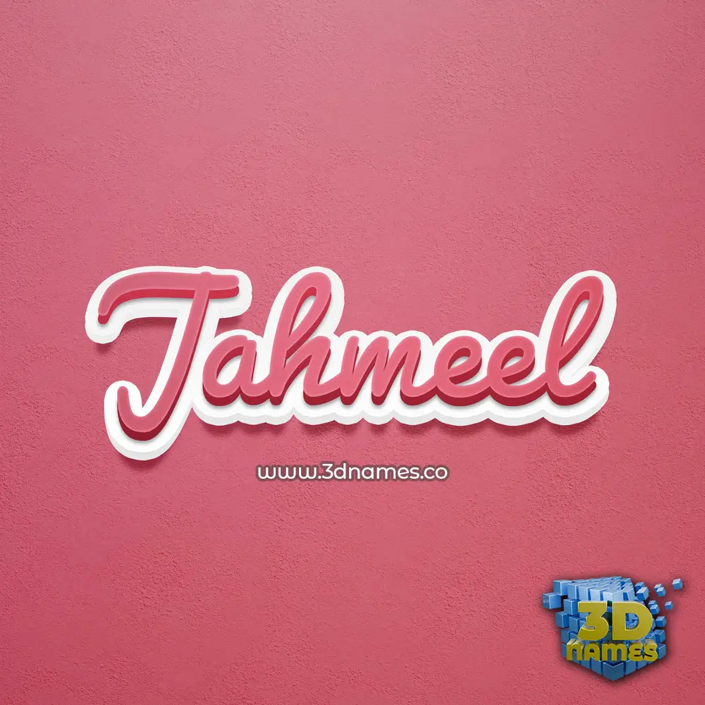jahmeel in Red Scribble style - 3D name wallpaper