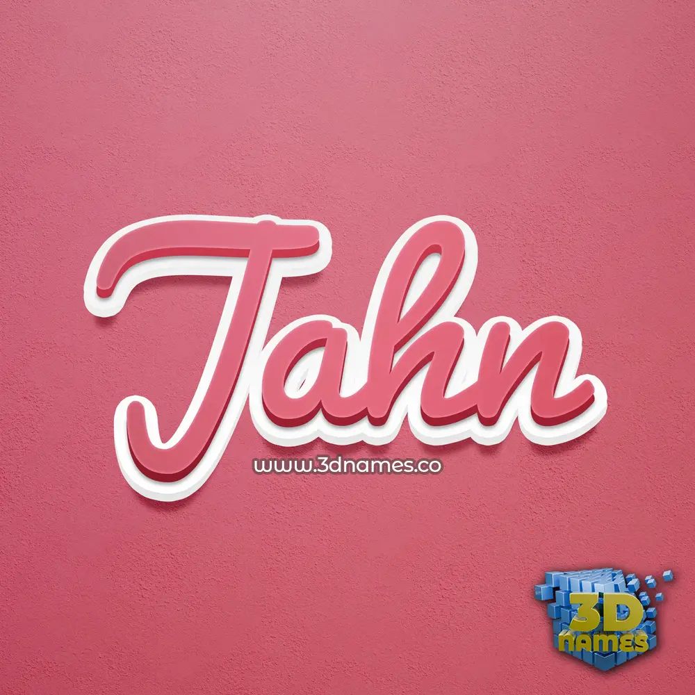 jahn in Red Scribble style - 3D name wallpaper