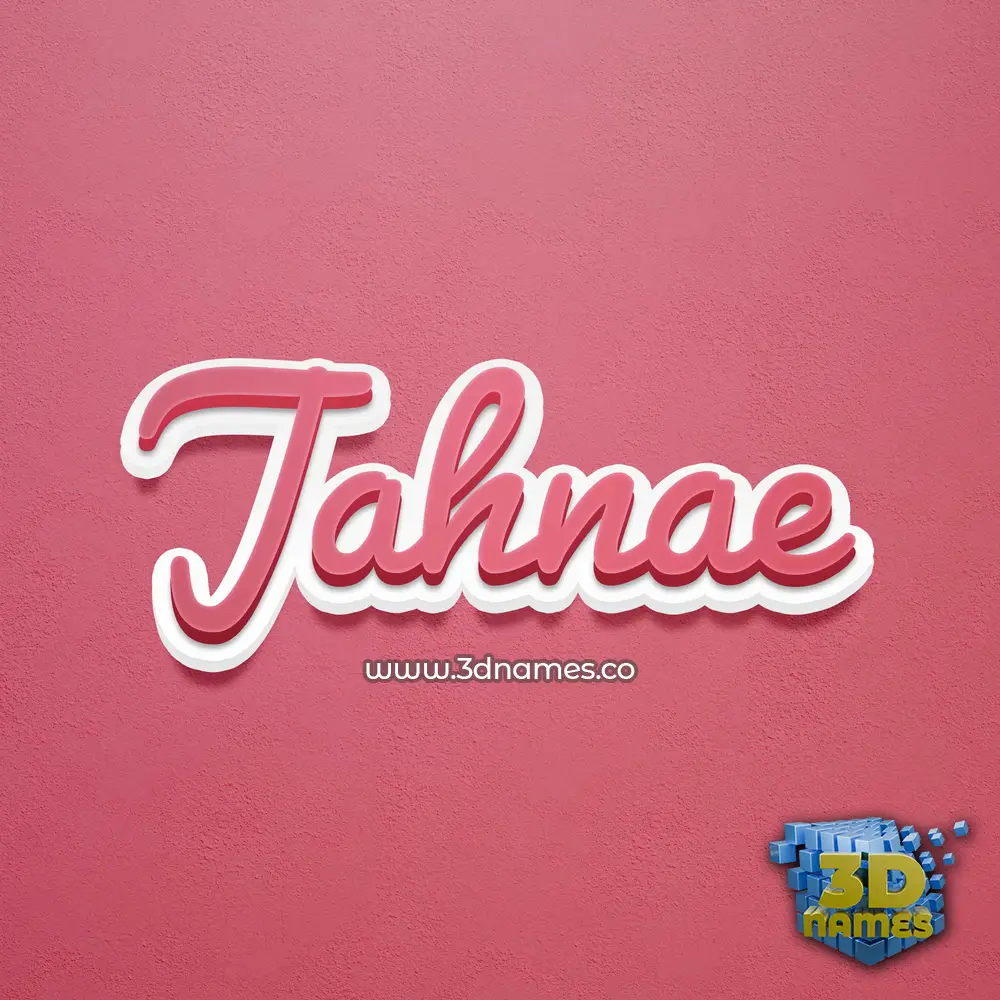 jahnae in Red Scribble style - 3D name wallpaper