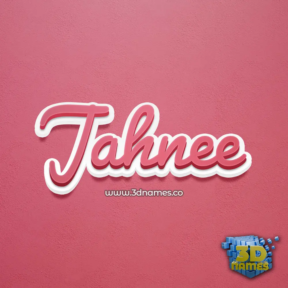 jahnee in Red Scribble style - 3D name wallpaper