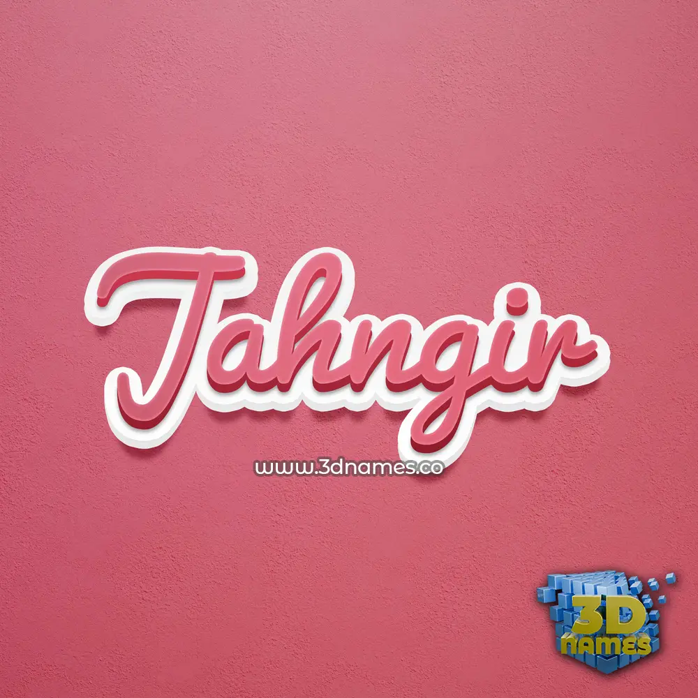 jahngir in Red Scribble style - 3D name wallpaper