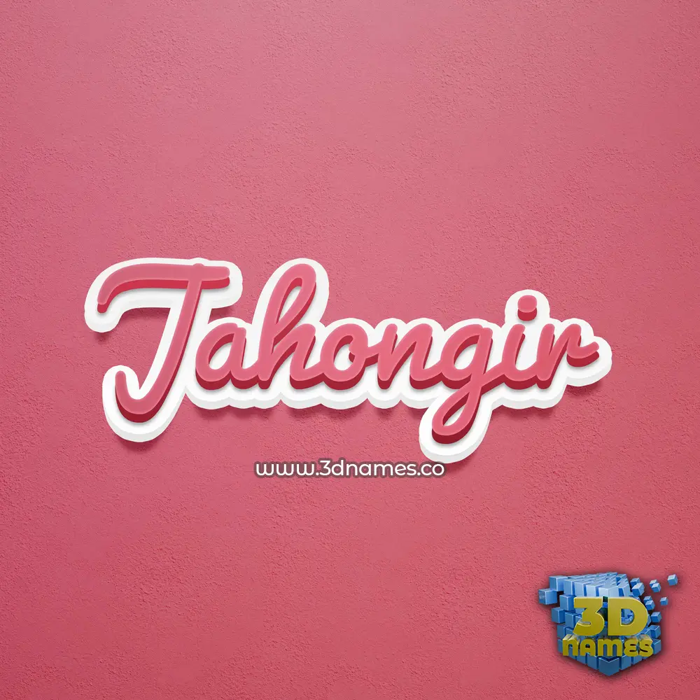 jahongir in Red Scribble style - 3D name wallpaper