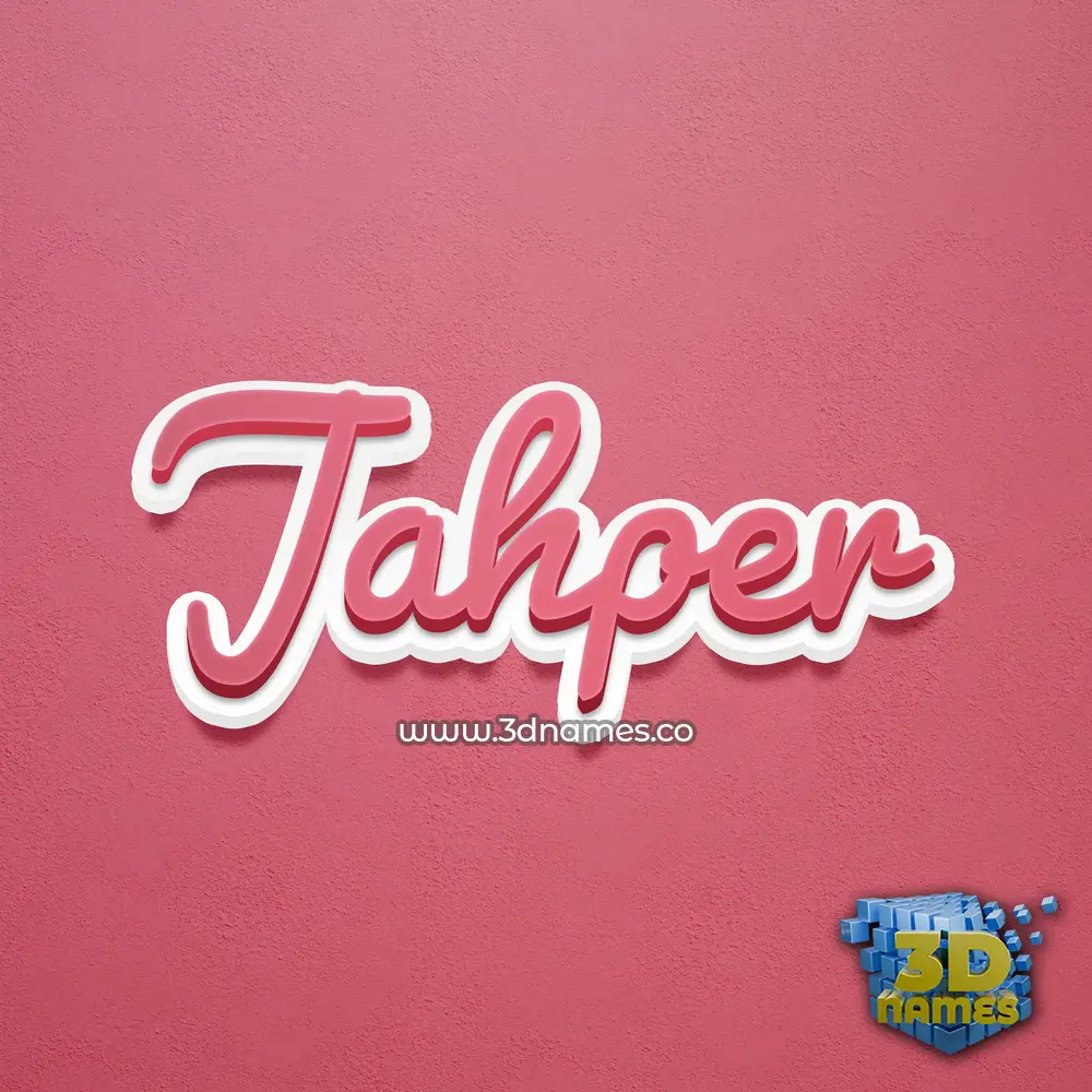 jahper in Red Scribble style - 3D name wallpaper