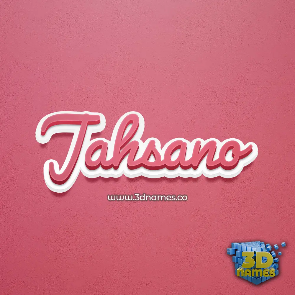 jahsano in Red Scribble style - 3D name wallpaper