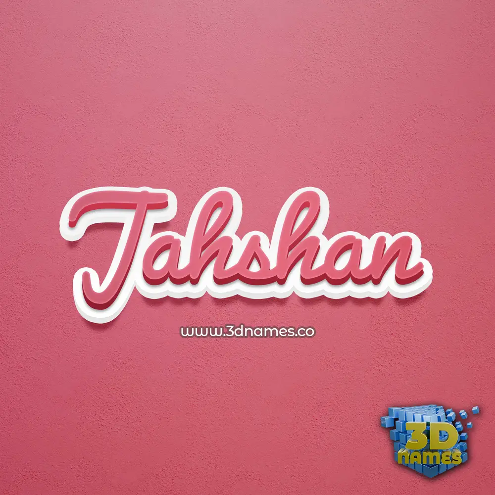 jahshan in Red Scribble style - 3D name wallpaper