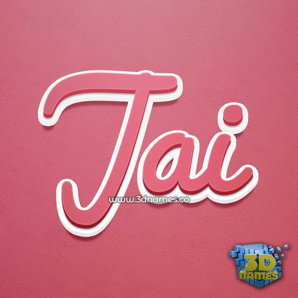 jai in Red Scribble style - 3D name wallpaper
