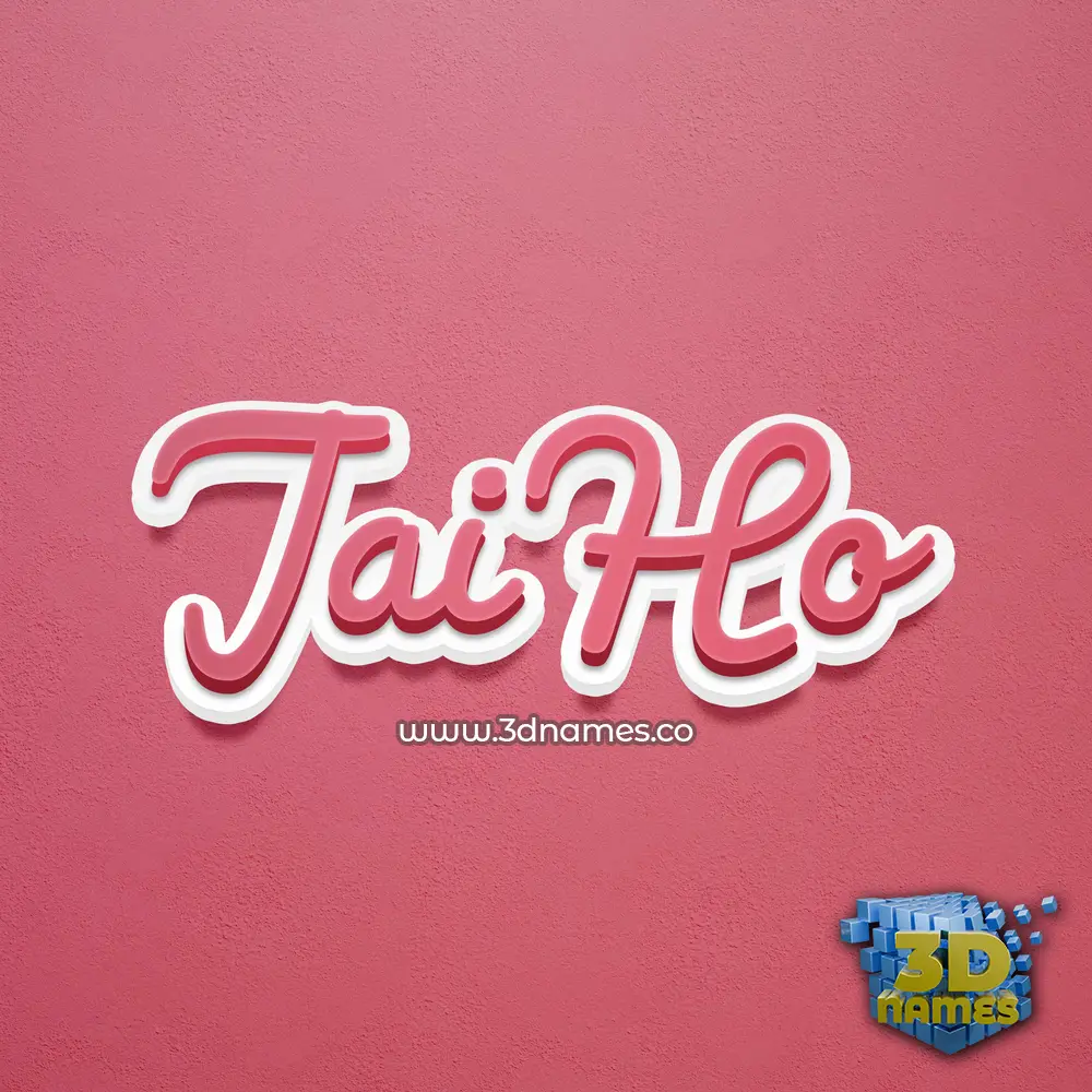 jai ho in Red Scribble style - 3D name wallpaper