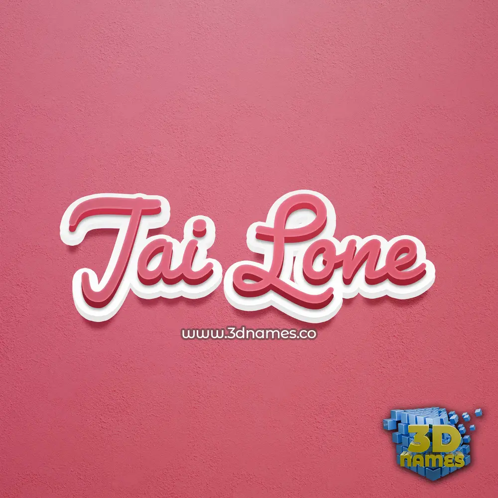 jai lone in Red Scribble style - 3D name wallpaper