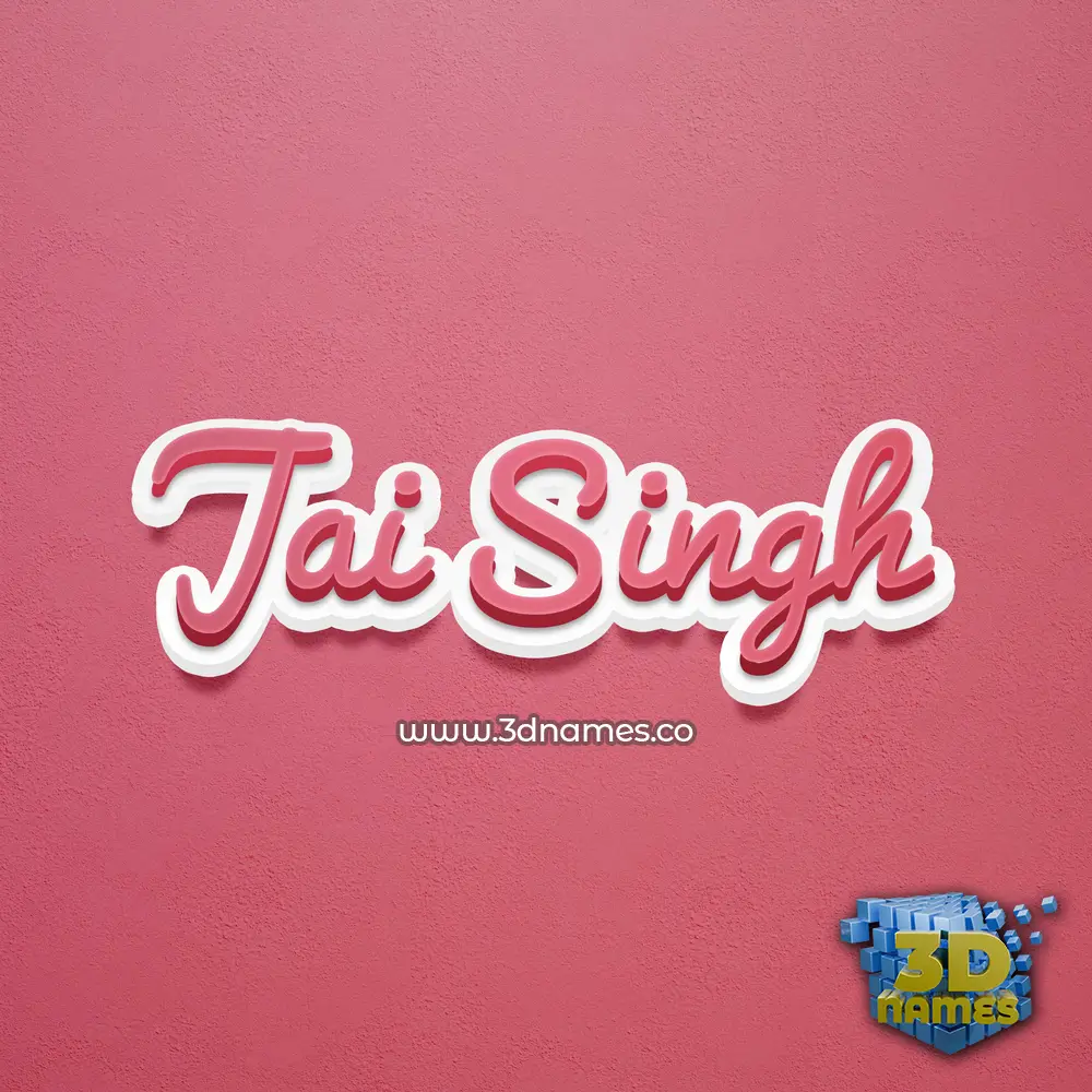 jai singh in Red Scribble style - 3D name wallpaper