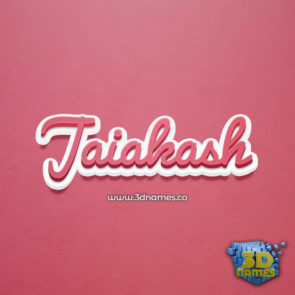 jaiakash in Red Scribble style - 3D name wallpaper