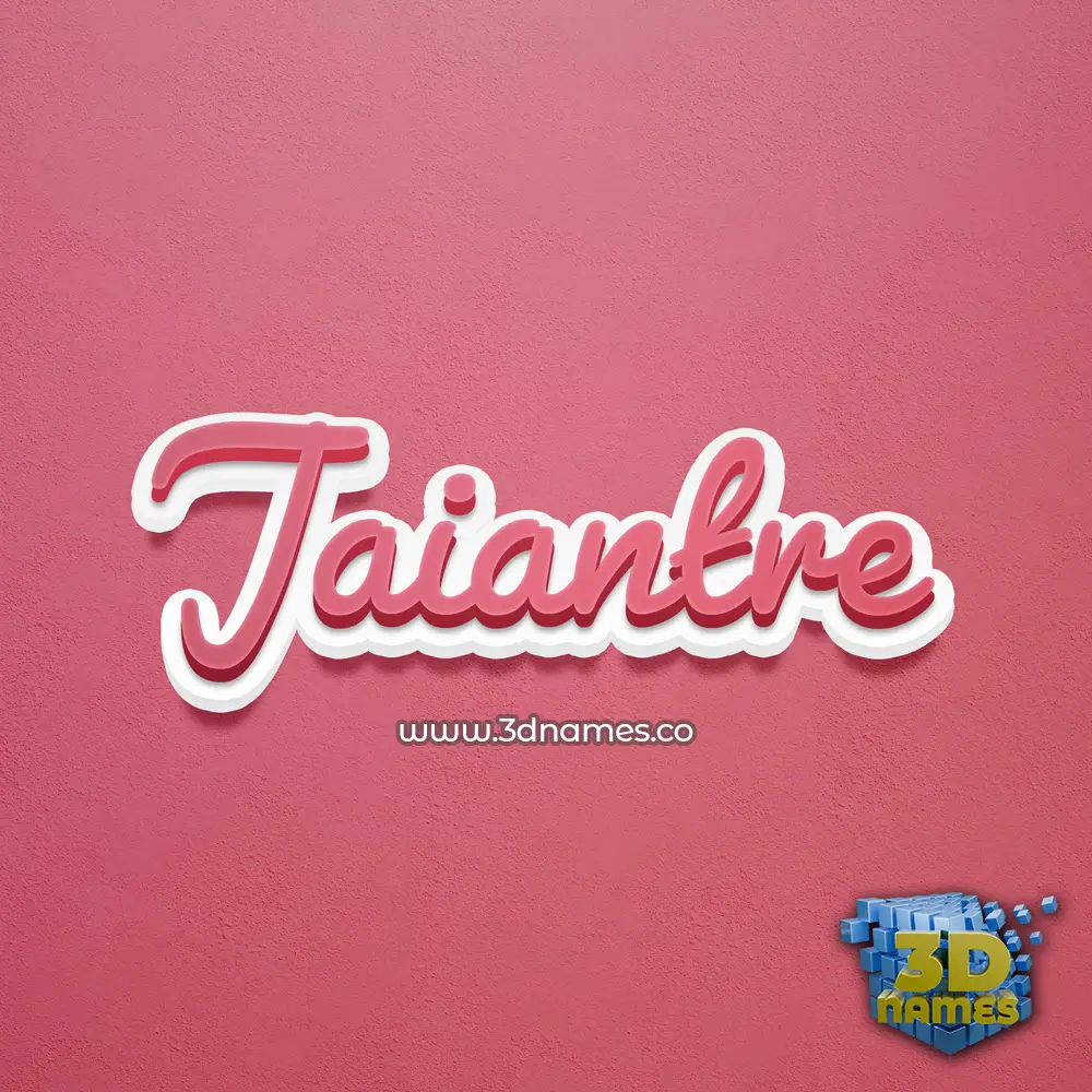 jaiantre in Red Scribble style - 3D name wallpaper