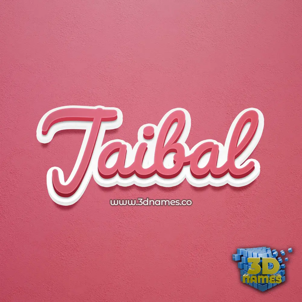 jaibal in Red Scribble style - 3D name wallpaper