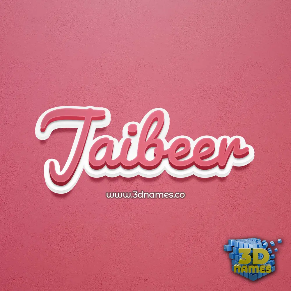jaibeer in Red Scribble style - 3D name wallpaper
