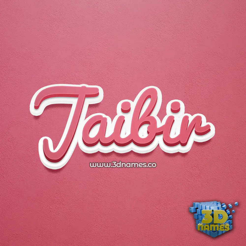 jaibir in Red Scribble style - 3D name wallpaper
